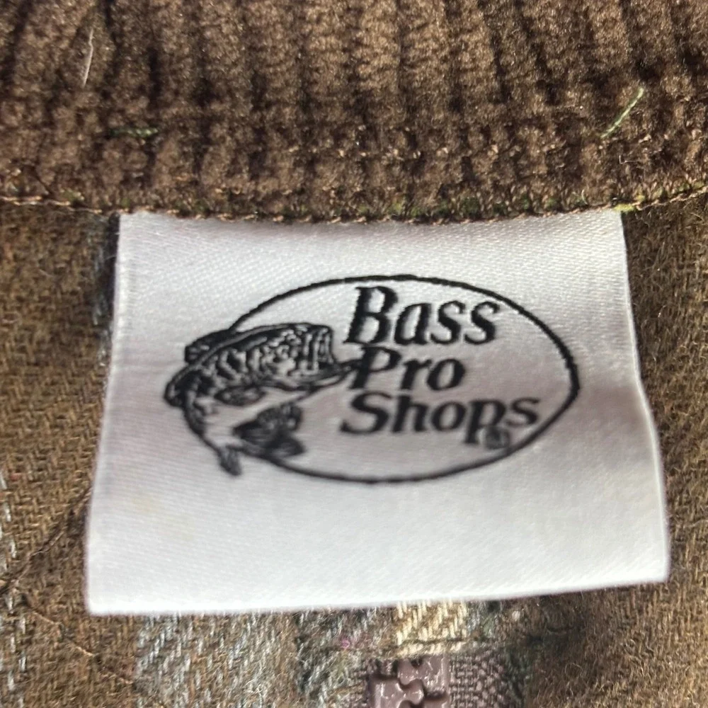 Bass‎ Pro Shops Dog Coat Small Green Canvas Plaid Lined Workwear Field Jacket